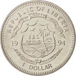 One Dollar 1994 Nelson Mandella: Photo Coin, Liberia, One Dollar 1994 Nelson Mandella / thumbnail