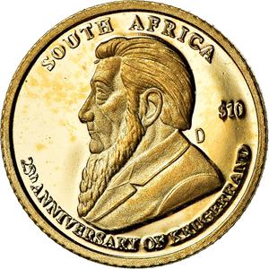 Liberia / Gold Ten Dollars 2005 Krugerrand - obverse photo