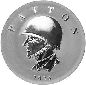 Liberia / Silver Five Ounces 2024 Commander George Patton - reverse photo