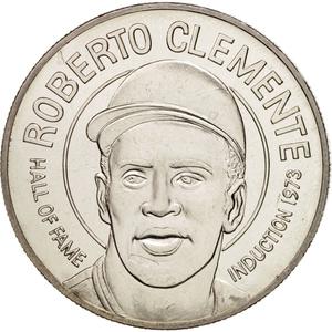Liberia / One Dollar 1994 Roberto Clemente - obverse photo