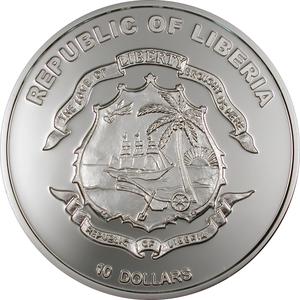 Liberia / Ten Dollars Silver 2003 Flying Cloud - obverse photo