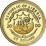 Gold Twenty-five Dollars 2000 Napoleon: Photo Coin, Liberia, Gold 25 Dollars 2000 Napoleon / thumbnail