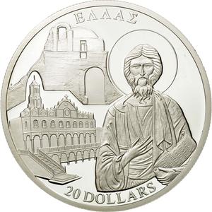 Liberia / Silver Twenty Dollars 2001 Greece - obverse photo