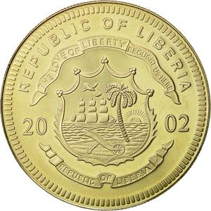 Liberia / Five Dollars 2002 Vatican Coinage - reverse photo