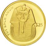 Gold Twenty-five Dollars 2000 Tutankhamun: Photo Coin, Liberia, Gold 25 Dollars 2000 Tutankhamun / thumbnail