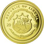Gold Twenty-five Dollars 2001 Goethe: Photo Coin, Liberia, Gold 25 Dollars 2001 Goethe / thumbnail