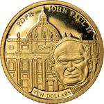 Gold Ten Dollars 2003 Pope John Paul II: Photo Coin, Liberia, Gold Ten Dollars 2003 Pope John Paul II / thumbnail