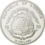 Silver Ten Dollars 1999 Mayflower: Photo Coin, Liberia, Silver Ten Dollars 1999 Mayflower / thumbnail