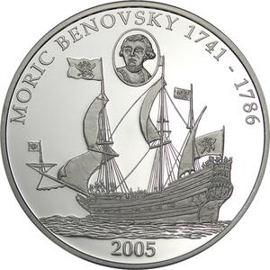 Liberia / Ten Dollars Silver 2005 Moric Benovsky - reverse photo