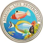Silver Five Dollars 1997 Marine Life: Photo Coin, Liberia, Silver Five Dollars 1997 Marine Life / thumbnail