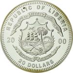 Silver Twenty Dollars 2000 Paris: Photo Coin, Liberia, Silver Twenty Dollars 2000 Paris / thumbnail