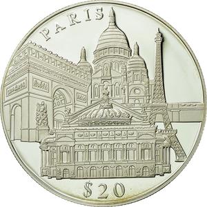 Liberia / Silver Twenty Dollars 2000 Paris - obverse photo