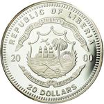 Silver Twenty Dollars 2000 Stockholm: Photo Coin, Liberia, Silver Twenty Dollars 2000 Stockholm / thumbnail