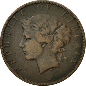 Liberia / Two Cents 1896 - obverse photo
