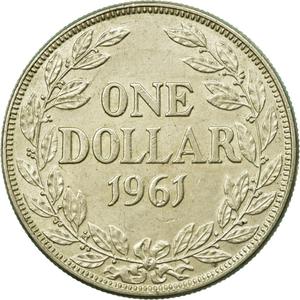 Liberia / One Dollar 1961 - reverse photo