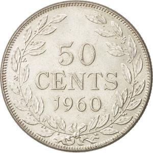 Liberia / Fifty Cents 1960 - reverse photo