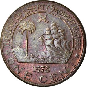 Liberia / One Cent 1972 - reverse photo