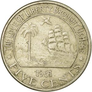 Liberia / Five Cents 1961 - reverse photo