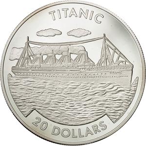Liberia / Silver Twenty Dollars 2000 Titanic - obverse photo