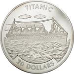 Silver Twenty Dollars 2000 Titanic: Photo Coin, Liberia, Silver Twenty Dollars 2000 Titanic / thumbnail