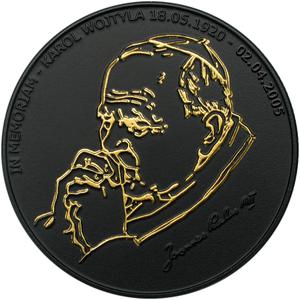 Liberia / Ten Dollars Silver 2005 Pope John Paul II - reverse photo