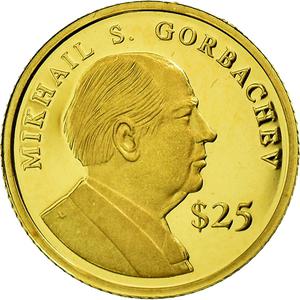 Liberia / Gold Twenty-five Dollars 2000 Gorbachev - obverse photo