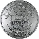 Liberia / Ten Dollars Silver 2005 Pope John Paul II / Gilded Proof - obverse photo