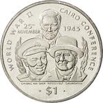One Dollar 1995 Cairo Conference: Photo Coin, Liberia, One Dollar 1995 Cairo Conference / thumbnail
