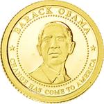 Gold Five Dollars 2009 Obama: Photo Coin, Liberia, Gold Five Dollars 2009 Obama / thumbnail