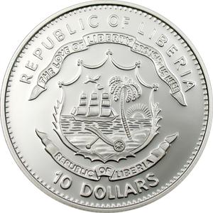 Liberia / Ten Dollars Silver 2005 Benedict XVI Habemus Papam - obverse photo