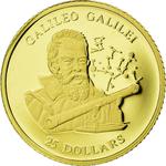 Gold Twenty-five Dollars 2001 Galileo: Photo Coin, Liberia, Gold 25 Dollars 2001 Galileo / thumbnail