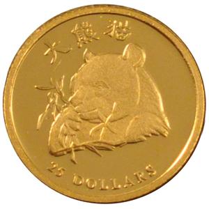 Liberia / Gold Twenty-five Dollars 2003 Panda - obverse photo