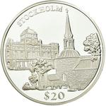 Silver Twenty Dollars 2000 Stockholm: Photo Coin, Liberia, Silver Twenty Dollars 2000 Stockholm / thumbnail