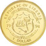 One Dollar 1994 Babe Ruth: Photo Coin, Liberia, One Dollar 1994 Babe Ruth / thumbnail