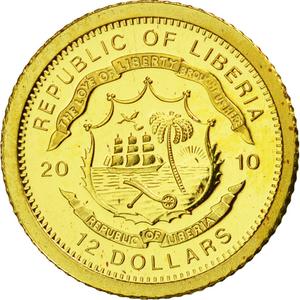 Liberia / Gold Twelve Dollars 2010 Sistine Chapel - reverse photo