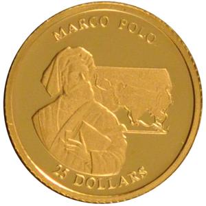 Liberia / Gold Twenty-five Dollars 2001 Marco Polo - obverse photo