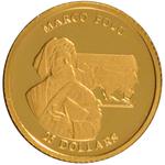 Gold Twenty-five Dollars 2001 Marco Polo: Photo Coin, Liberia, Gold 25 Dollars 2001 Marco Polo / thumbnail