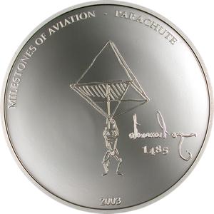 Liberia / Ten Dollars Silver 2003 Leonardo da Vinci - reverse photo