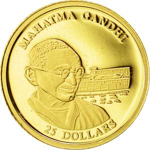 Liberia / Gold Twenty-five Dollars 2001 Gandhi - obverse photo