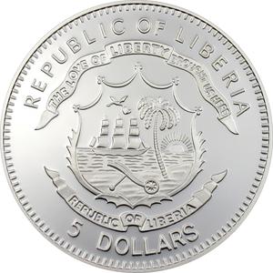 Liberia / Five Dollars 2007 Pope John Paul II - obverse photo
