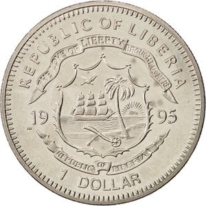 Liberia / One Dollar 1995 General Patton - reverse photo