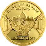 Twenty-five Dollars Gold 2005 Benedict XVI Habemus Papam: Photo Coin, Liberia, Twenty-five Dollars Gold 2005 Benedict XVI Habemus Papam / thumbnail