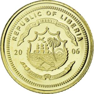 Liberia / Gold Ten Dollars 2006 Panda - reverse photo