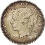 Fifty Cents 1906: Photo Coin, Liberia, Fifty Cents 1906 / thumbnail