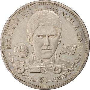 Liberia / One Dollar 1994 Formula One - Damon Hill - obverse photo