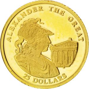 Liberia / Gold Twenty-five Dollars 2001 Alexander the Great - obverse photo