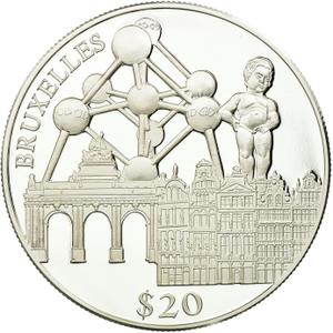 Liberia / Silver Twenty Dollars 2000 Brussels - obverse photo