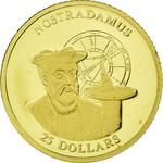 Gold Twenty-five Dollars 2001 Nostradamus: Photo Coin, Liberia, Gold 25 Dollars 2001 Nostradamus / thumbnail