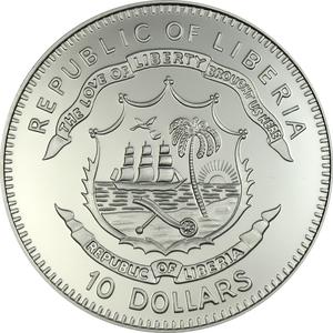 Liberia / Ten Dollars Silver 2007 The Black Madonna - obverse photo
