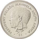 One Dollar 1994 Nelson Mandella: Photo Coin, Liberia, One Dollar 1994 Nelson Mandella / thumbnail